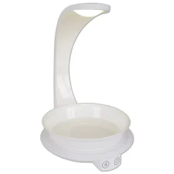 Lampe de table LED pour plantes de 24 cm de haut, en métal et plastique blanc, avec LED intégrée