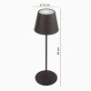 Lampe de table LED rechargeable, variateur tactile, blanc + RGB, IP54. Noir