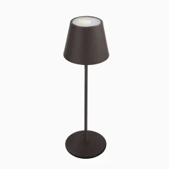 Lampe de table LED rechargeable, variateur tactile, blanc + RGB, IP54. Noir