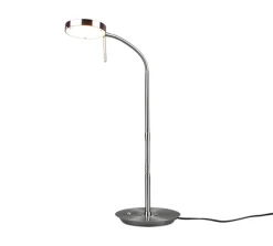 Lampe de table Led tactile dimmable 12W nickel mat avec variateur et température réglable - Trio - Monza