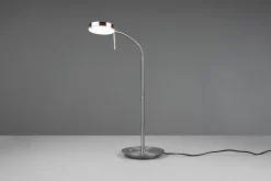 Lampe de table Led tactile dimmable 12W nickel mat avec variateur et température réglable - Trio - Monza