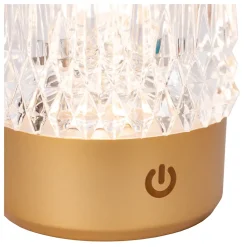 Lampe de table LILY en acrylique avec LED intégré - Or Mat / Laiton - Lucide