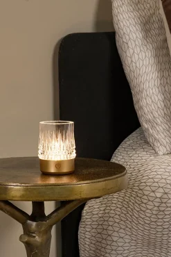 Lampe de table LILY en acrylique avec LED intégré - Or Mat / Laiton - Lucide