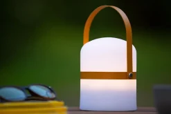 Lampe de table LITTLE JOE en synthétique avec LED intégré - Brun - Lucide