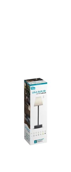Lampe de table Lola Slim 30 230lm 2W IP44 anthracite H.32cm