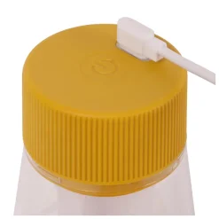 Lampe de table LORALI en pvc avec LED intégré - Jaune Ocre - Lucide