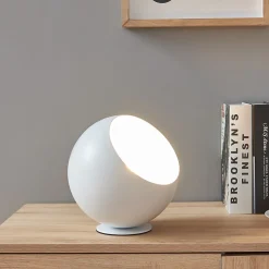 Lampe de table Lukkodso E27 20 x 20 cm blanc lux.pro