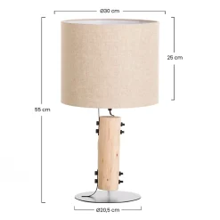 Lampe de table Magma naturelle 30x30x55cm 7hSevenOn Deco