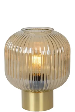 Lampe de table MALOTO en verre avec 1xE27 - Ambre - Lucide