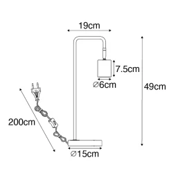 Lampe de table moderne en laiton réglable - Java