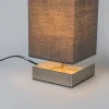 Lampe de table moderne grise avec acier - Milo