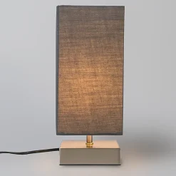 Lampe de table moderne grise avec acier - Milo