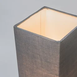 Lampe de table moderne grise avec acier - Milo