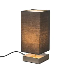 Lampe de table moderne grise avec acier - Milo