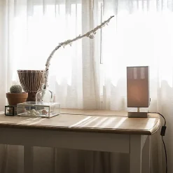 Lampe de table moderne grise avec acier - Milo