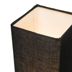 Lampe de table moderne noire avec acier - Milo