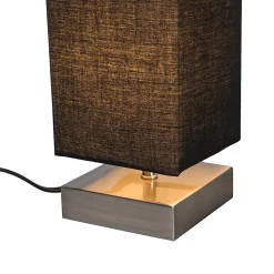 Lampe de table moderne noire avec acier - Milo