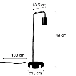 Lampe de table moderne noire - Facil