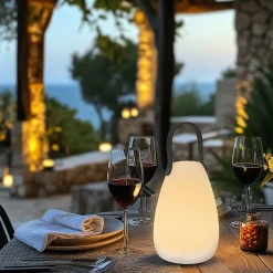 Lampe de table moderne RGBW rechargeable IP54 - Pion