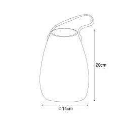 Lampe de table moderne RGBW rechargeable IP54 - Pion