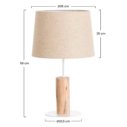 Lampe de table naturelle Pristino 35x35x58cm 7hSevenOn Deco
