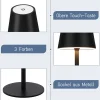 Lampe de table nettlife à piles, lampe de chevet sans fil - lampe de table led 2600 mha, lot de 2 à intensité variable usb