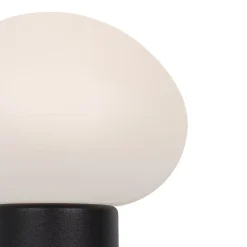 Lampe de table noire avec LED dimmable 3 niveaux rechargeable - Louise