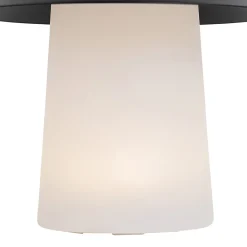 Lampe de table noire avec LED intégrée à 3 niveaux de luminosité, rechargeable - Ivan