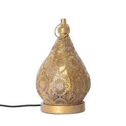 Lampe de table orientale dorée 19 cm - Mowgli