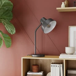 Lampe de table Orous E27 15W L.33xH.47,5xP.19,7cm gris foncé GoodHome