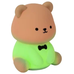 Lampe de table PINCHA BEAR en silicone avec LED intégré - Brun - Lucide