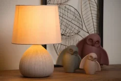 Lampe de table RAMZI en céramique avec 1xE14 - Crème - Lucide