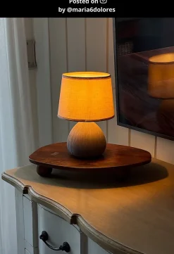 Lampe de table RAMZI en céramique avec 1xE14 - Brun - Lucide