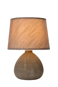 Lampe de table RAMZI en céramique avec 1xE14 - Brun - Lucide
