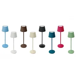 Lampe de Table Rechargeable EMMA Mini Autonomie 48h Lumière Variable Très stable Base de Recharge
