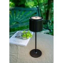 Lampe de table rechargeable 2 W, 100 lm, 3000K, IP44, noire - Markslöjd - Filo
