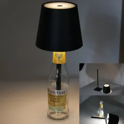 Lampe de Table Rechargeable Portable LED CCT 3000K4000K6000K en Aluminium, IP44, 15W, Tactile avec Intensité Réglable