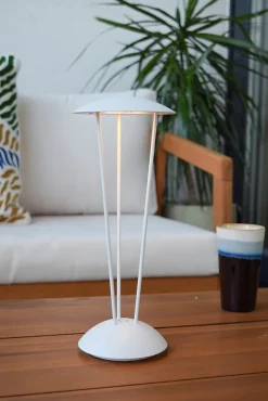 Lampe de table RENEE en aluminium avec LED intégré - Blanc - Lucide