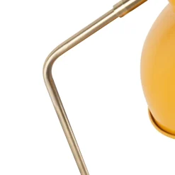 Lampe de table rétro jaune avec bronze - Milou