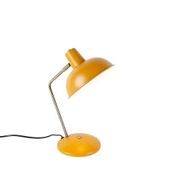 Lampe de table rétro jaune avec bronze - Milou