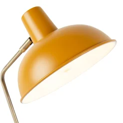 Lampe de table rétro jaune avec bronze - Milou