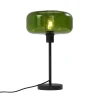 Lampe de table rétro noire avec verre vert - Bizle