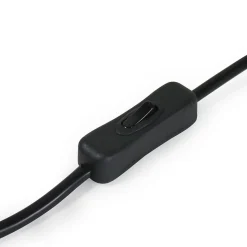 Lampe De Table San Francisco Métal Et Tissu Chrome Et Noir 1 X E14 51 Cm X 29 Cm lux.pro