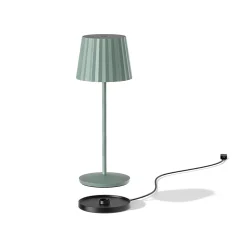 Lampe de table sans fil ABBY Vert H30cm