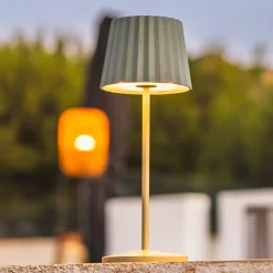Lampe de table sans fil ABBY Vert H30cm