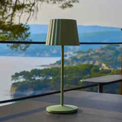 Lampe de table sans fil ABBY Vert H30cm