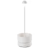 Lampe de table sans fil aluminium BASKET Blanc H31cm