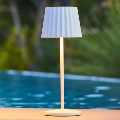 Lampe de table sans fil ABBY Blanc H30cm