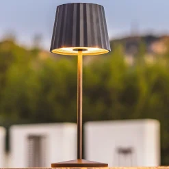 Lampe de table sans fil ABBY Noir H30cm