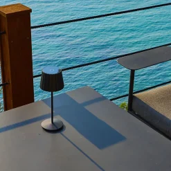 Lampe de table sans fil ABBY Noir H30cm